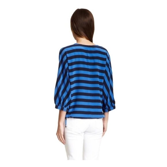 BCBG Hali Silk Stripe Blouse Size Small - Picture 2 of 5